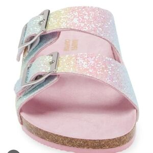 HARPER CANYON NWT RAINBOW GLITTER SANDALS GIRLS CHILDRENS SZ 12